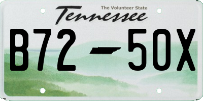 TN license plate B7250X