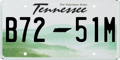 TN license plate B7251M