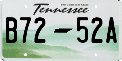 TN license plate B7252A