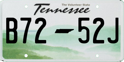 TN license plate B7252J