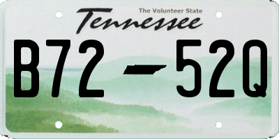 TN license plate B7252Q