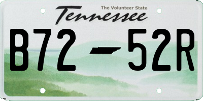 TN license plate B7252R