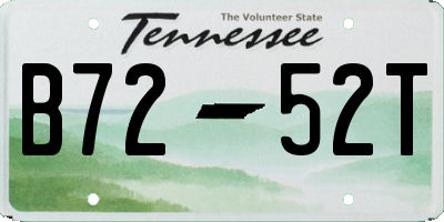 TN license plate B7252T