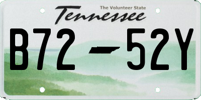 TN license plate B7252Y