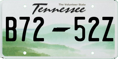 TN license plate B7252Z