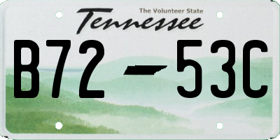 TN license plate B7253C
