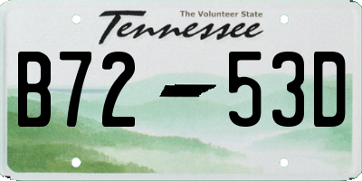 TN license plate B7253D