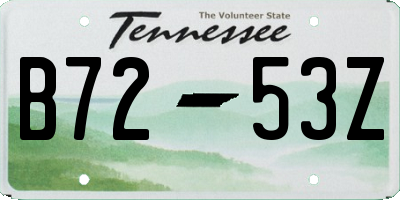 TN license plate B7253Z