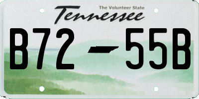 TN license plate B7255B
