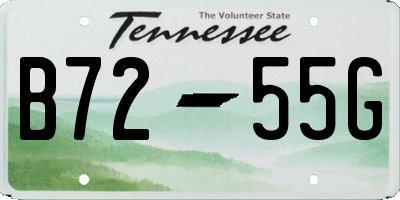 TN license plate B7255G