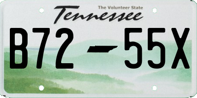 TN license plate B7255X