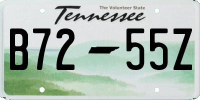 TN license plate B7255Z