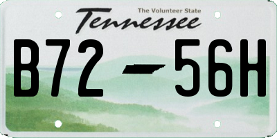 TN license plate B7256H