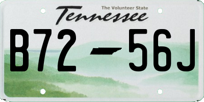 TN license plate B7256J