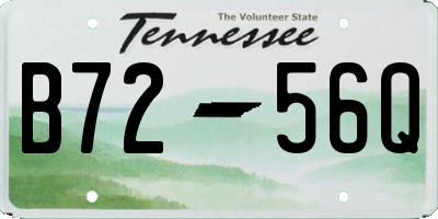 TN license plate B7256Q