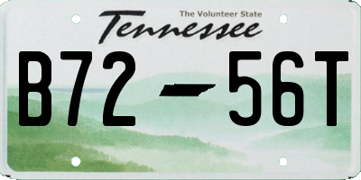 TN license plate B7256T