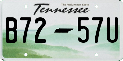 TN license plate B7257U