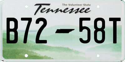 TN license plate B7258T