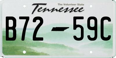 TN license plate B7259C