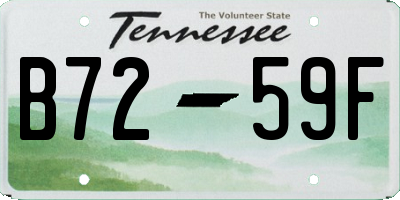 TN license plate B7259F