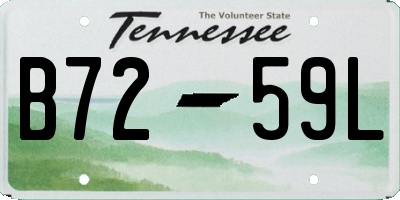 TN license plate B7259L