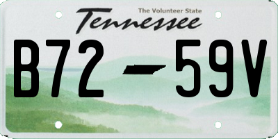 TN license plate B7259V
