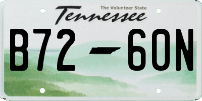 TN license plate B7260N