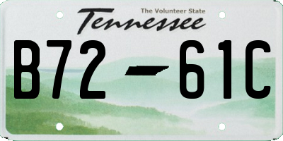 TN license plate B7261C