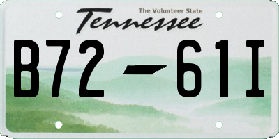 TN license plate B7261I
