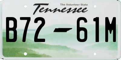 TN license plate B7261M