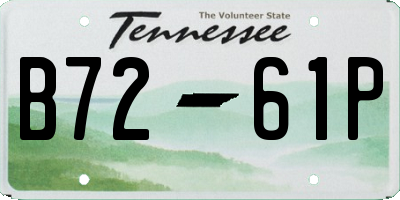 TN license plate B7261P