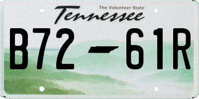 TN license plate B7261R