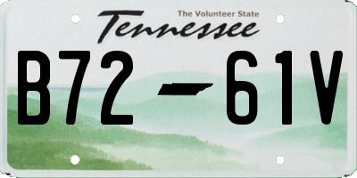 TN license plate B7261V