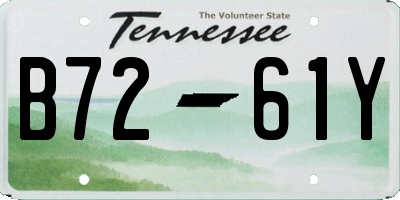 TN license plate B7261Y