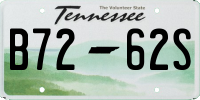TN license plate B7262S