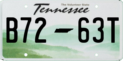 TN license plate B7263T