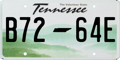 TN license plate B7264E