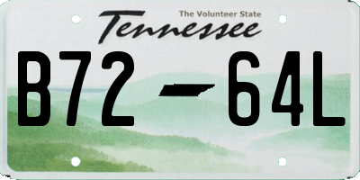 TN license plate B7264L