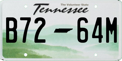 TN license plate B7264M