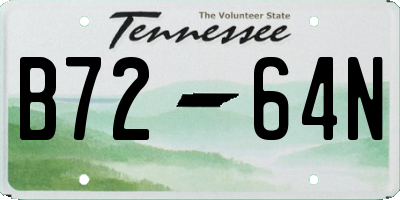 TN license plate B7264N