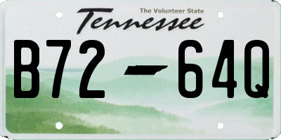 TN license plate B7264Q