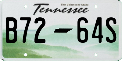 TN license plate B7264S
