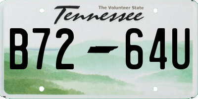 TN license plate B7264U