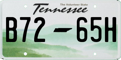 TN license plate B7265H