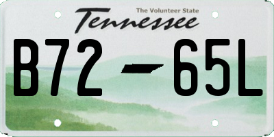 TN license plate B7265L