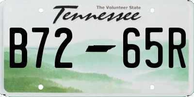 TN license plate B7265R
