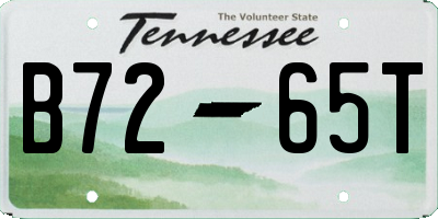 TN license plate B7265T