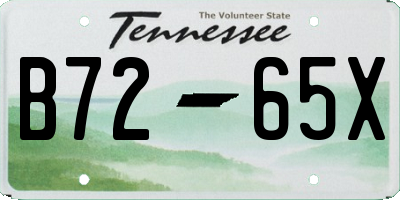 TN license plate B7265X