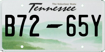 TN license plate B7265Y