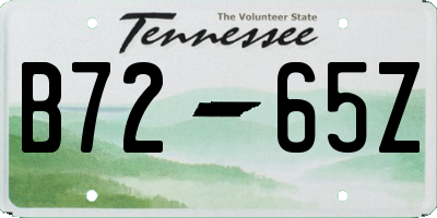 TN license plate B7265Z